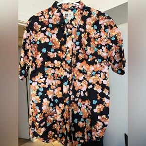 Reef Floral print button up shirt